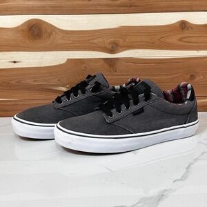 Vans Gray Deluxe Comfort Low Top Sneaker Shoes Men's Size 9